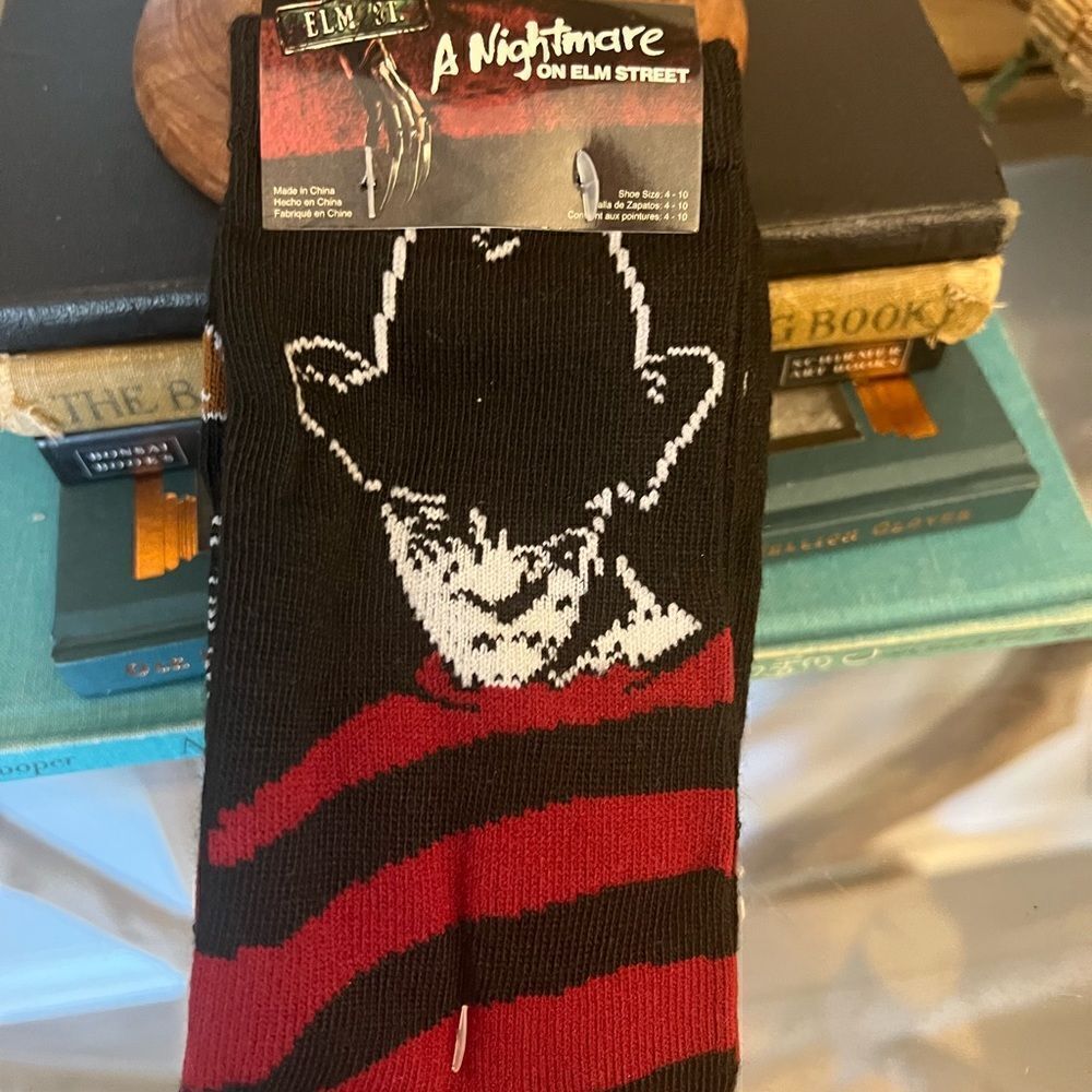Freddy Kruger A Nightmare On Elm St Socks. two pairs. OS.